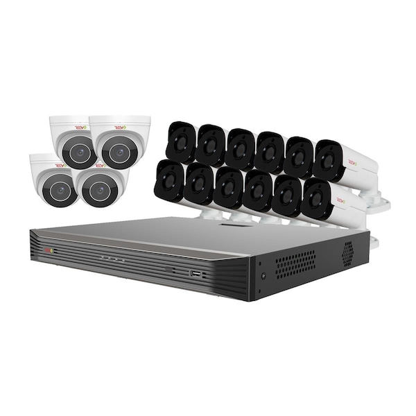 Revo America Ultra HD Audio Capable 16 Channel Surveillance System with 16 4 Megapixel Cameras RU162BNDL-5 - main
